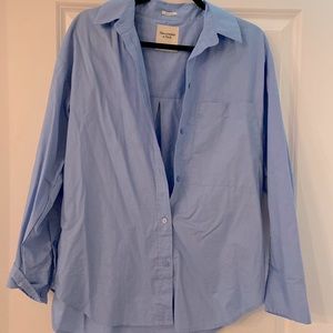 Abercrombie & Fitch Oversized Blue Collared Shirt Size Small